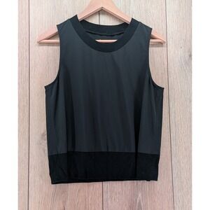 Athleta Black Sleeveless Ribbed Hem Performance Top | Women's Size Small